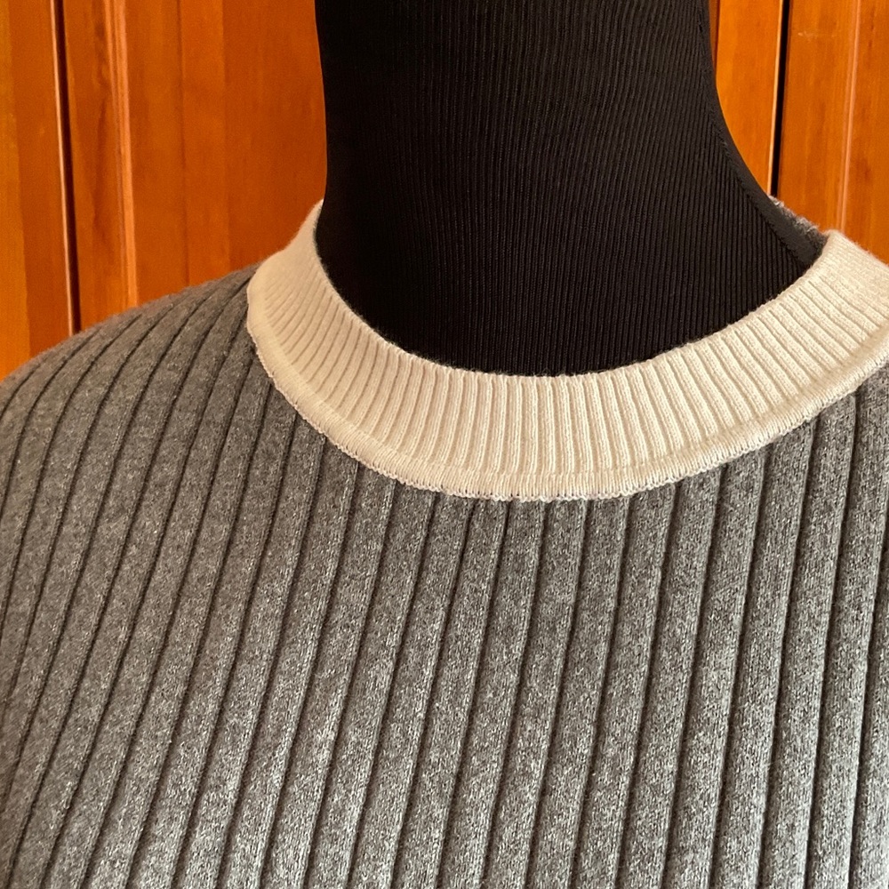LOFT Two-Tone Ribbed Sweater - Picture 3 of 4